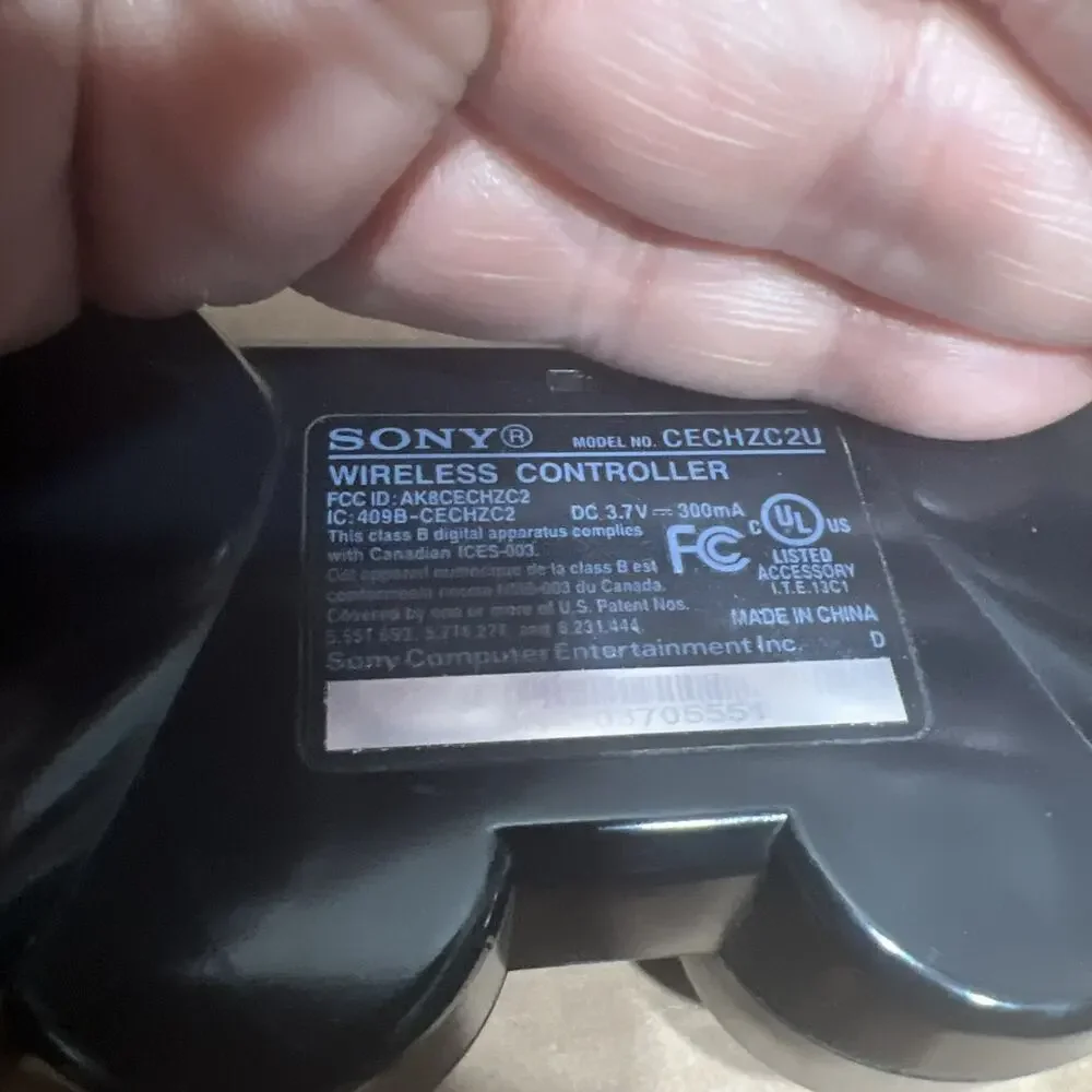 Lot Of 3 Sony PlayStation 3 CECHZC2U DualShock Controllers/Charger TESTED
